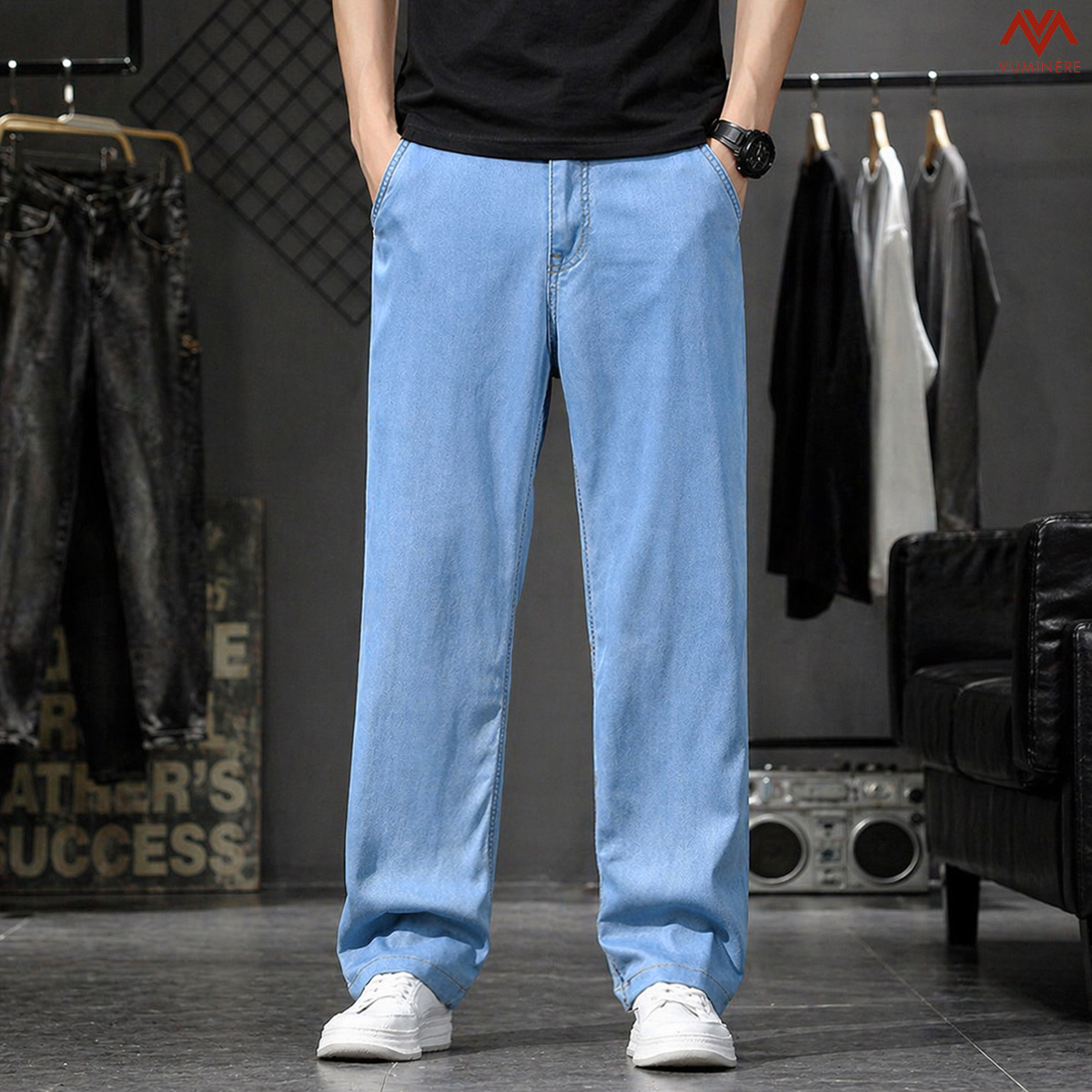 Quần Jeans nam VUMINÉRE - Wide Leg Jeans Form suông ống rộng_thumbnail_2