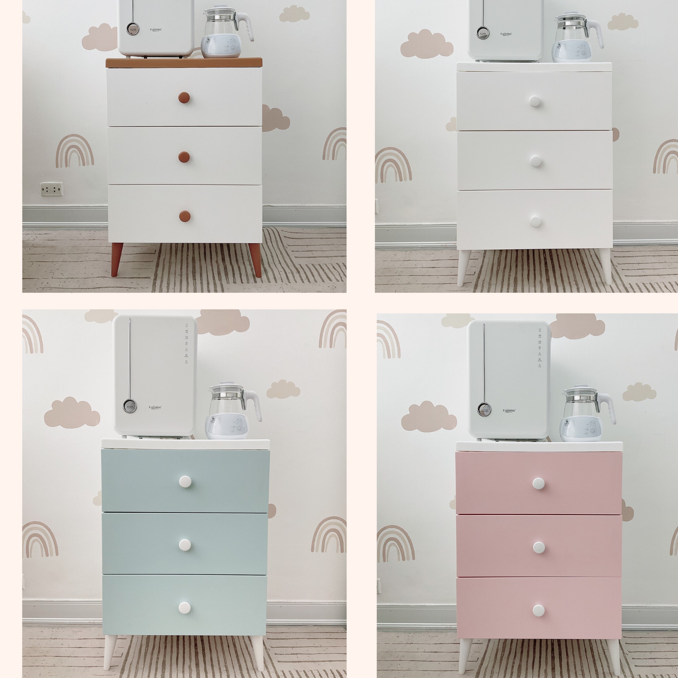 [SALE KO ĐỔI TRẢ] Tủ nhựa ngăn kéo 3 tầng MONMON