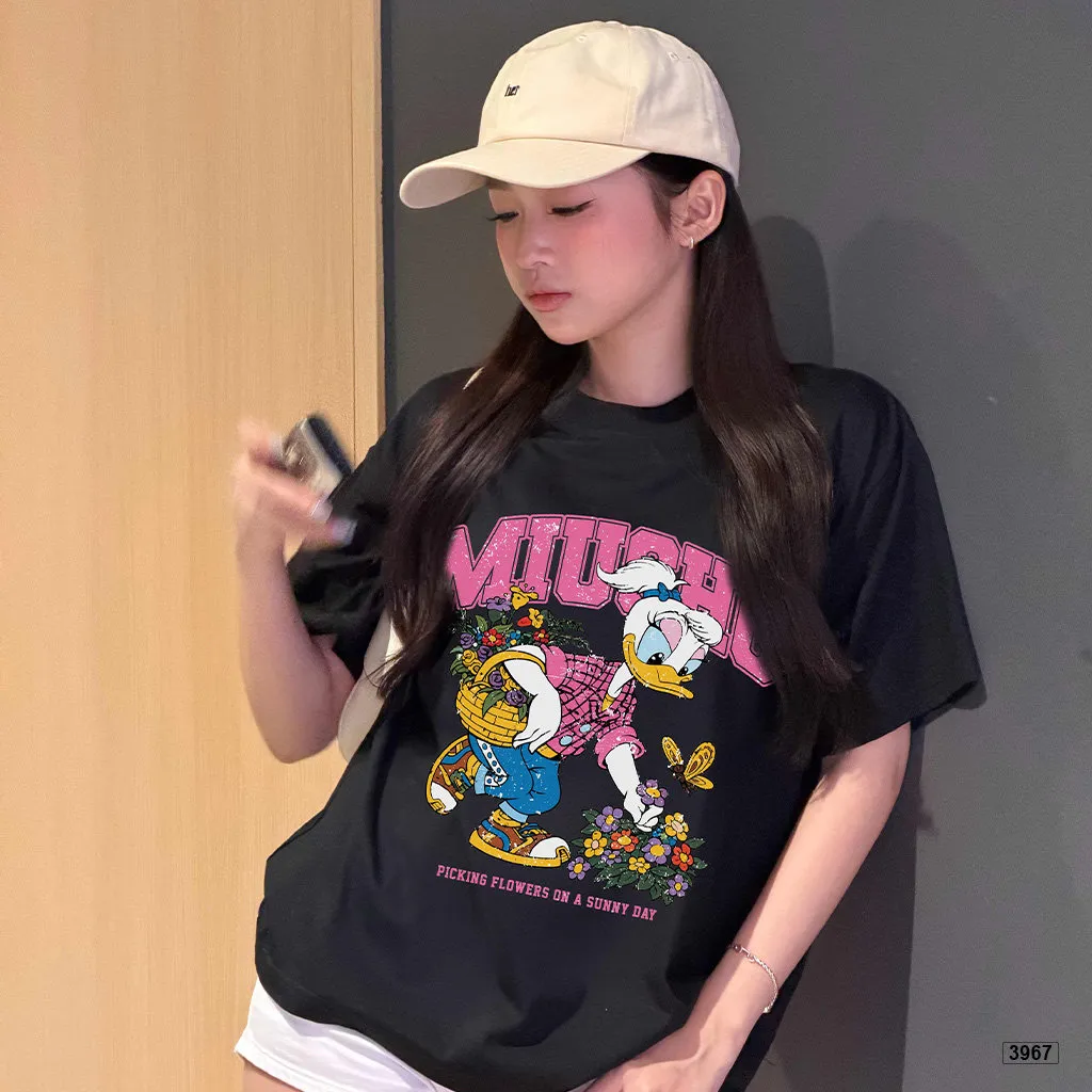 Áo thun boxy nữ hoạt hình Vịt dễ thương Miucho 3967_thumbnail_6
