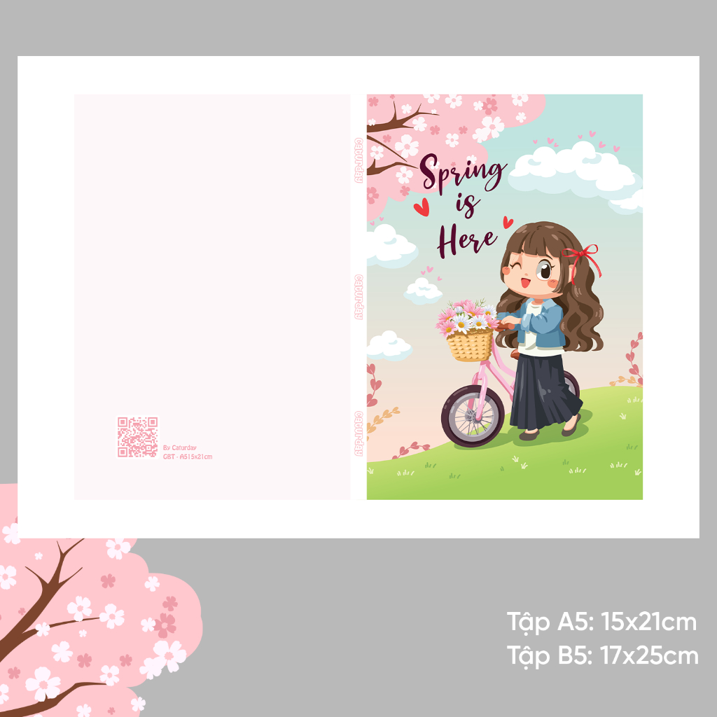 Giấy bao tập CÔ BÉ DỄ THƯƠNG, có bán kèm nhãn vở môn học in theo yêu cầu từ lớp 1 đến lớp 12_thumbnail_2