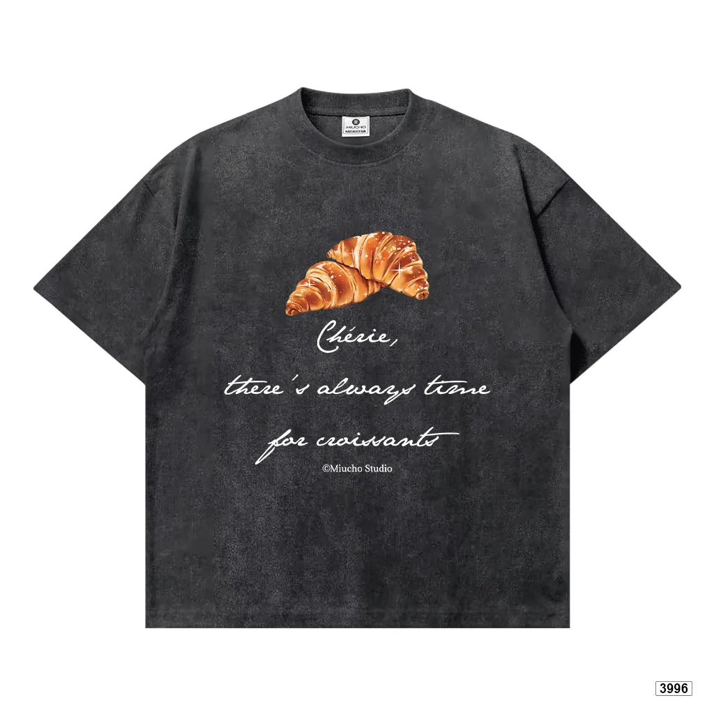 Áo thun boxy nữ in graphic Croissant đáng yêu Miucho 3996_thumbnail_0