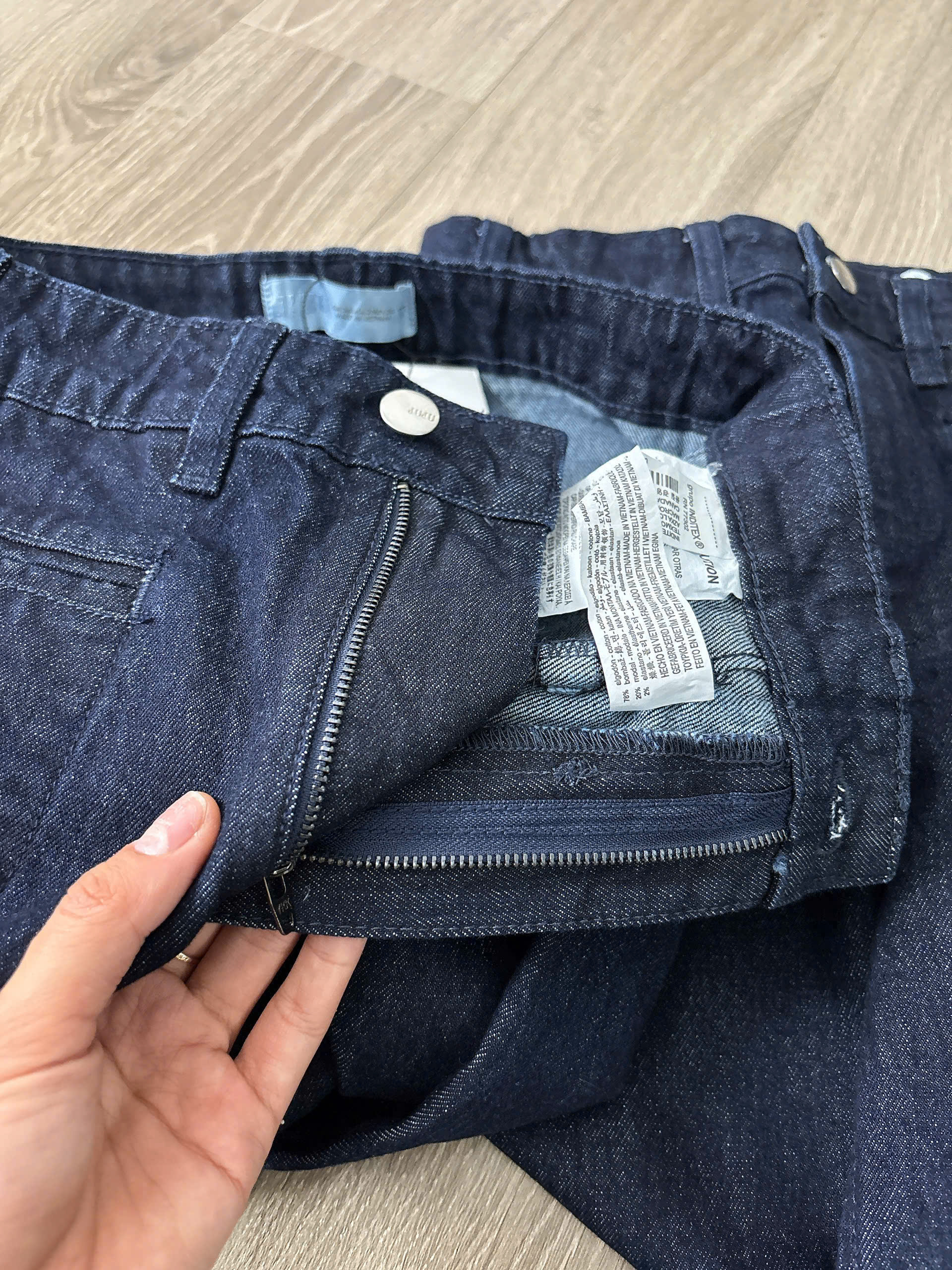 Quần jean suông đậm phối 2 túi trước_thumbnail_9