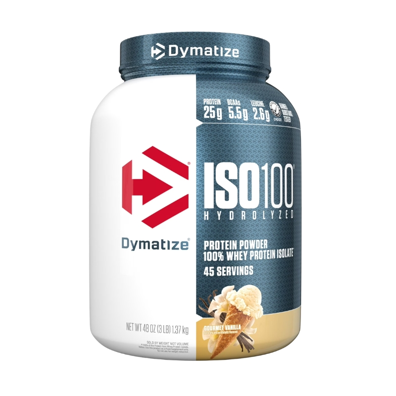 Dymatize ISO 100 Hydrolyzed, 100% Whey Protein Isolate, 3 Lbs (1.37 Kg)