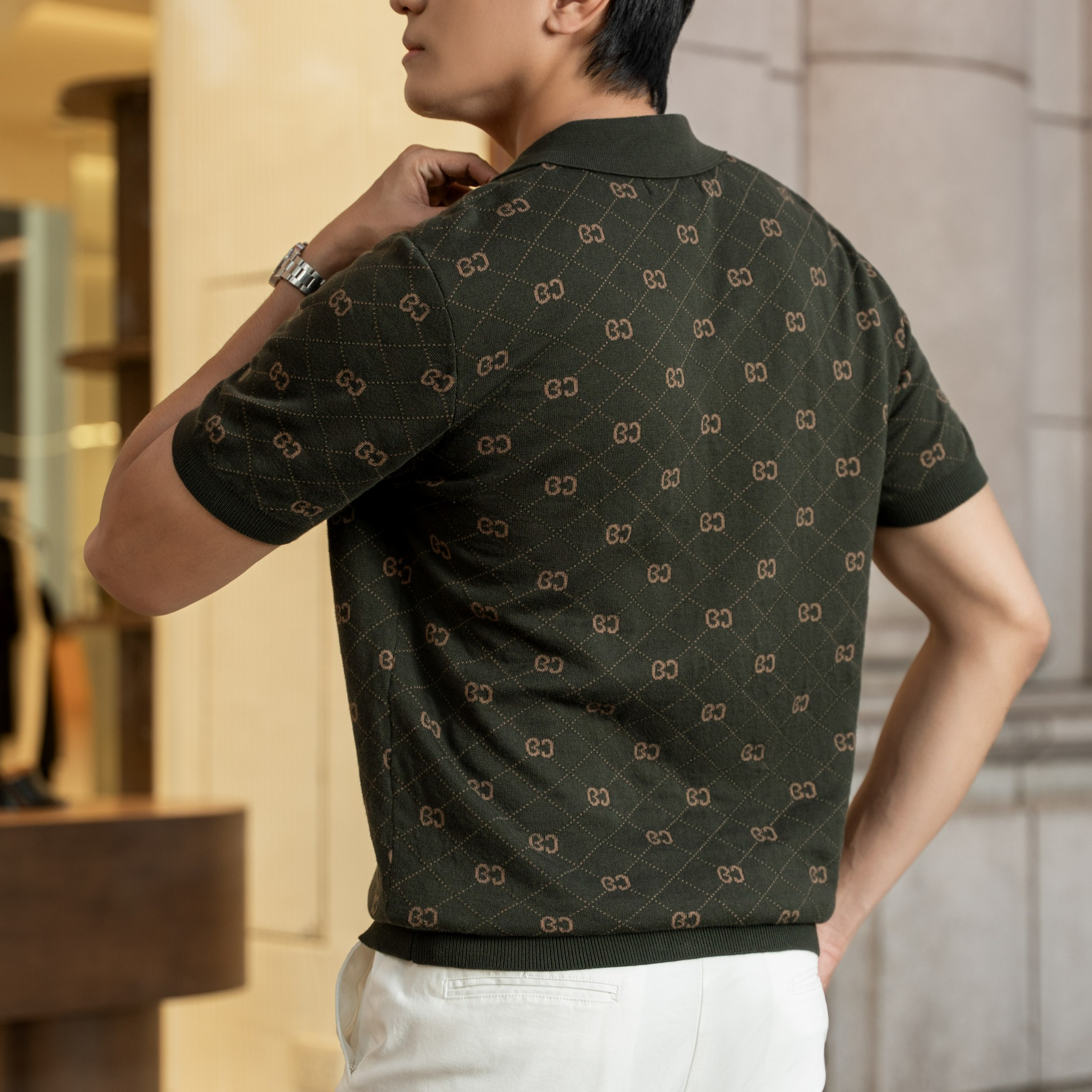 Áo Polo Nam Dệt Kim By Cotton Monogram_thumbnail_9