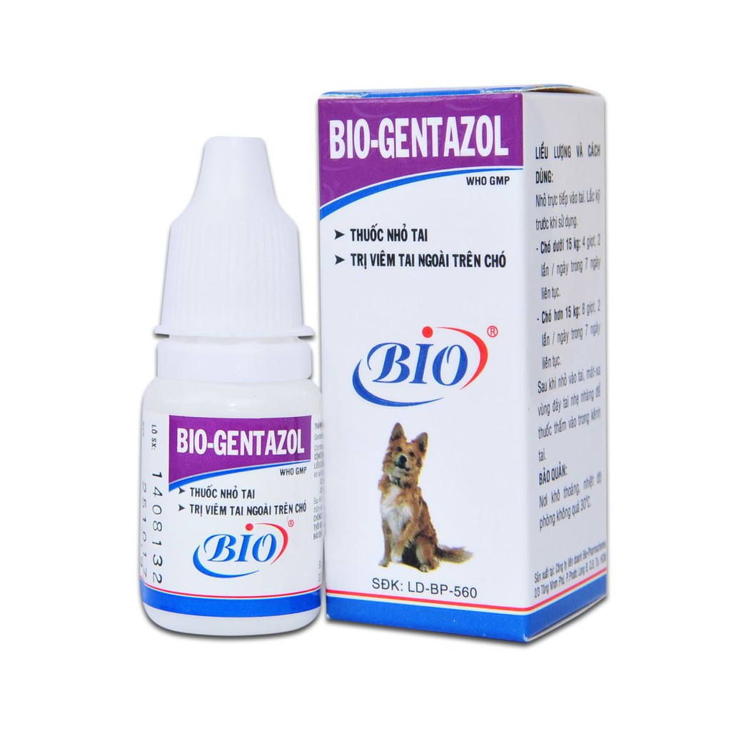 Bio - Gentazol Thuốc nhỏ tai chó mèo