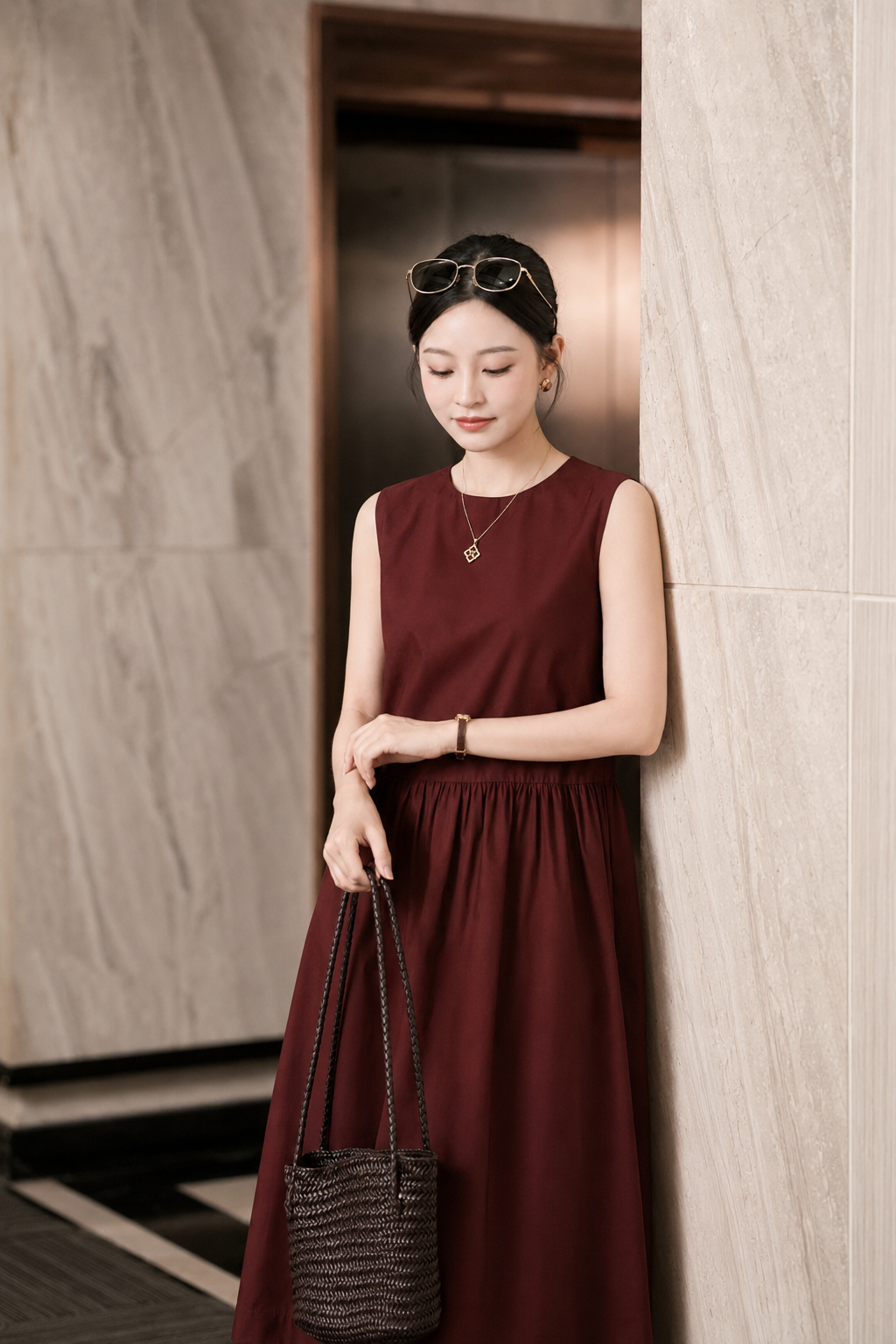 VD020 - Đầm Đỏ Ruby Poise - Thanh lịch, cuốn hút_thumbnail_3