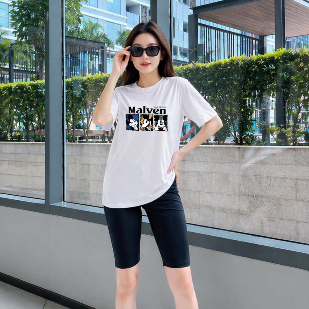 Set đồ nữ Loza Malven gồm áo thun rộng và quần legging lửng umi - Loza GB671_thumbnail_2