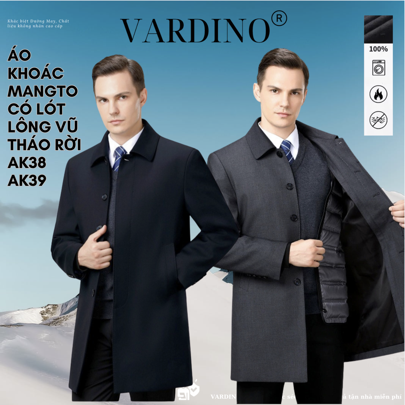 Áo khoác nam Vardino AK38-AK39