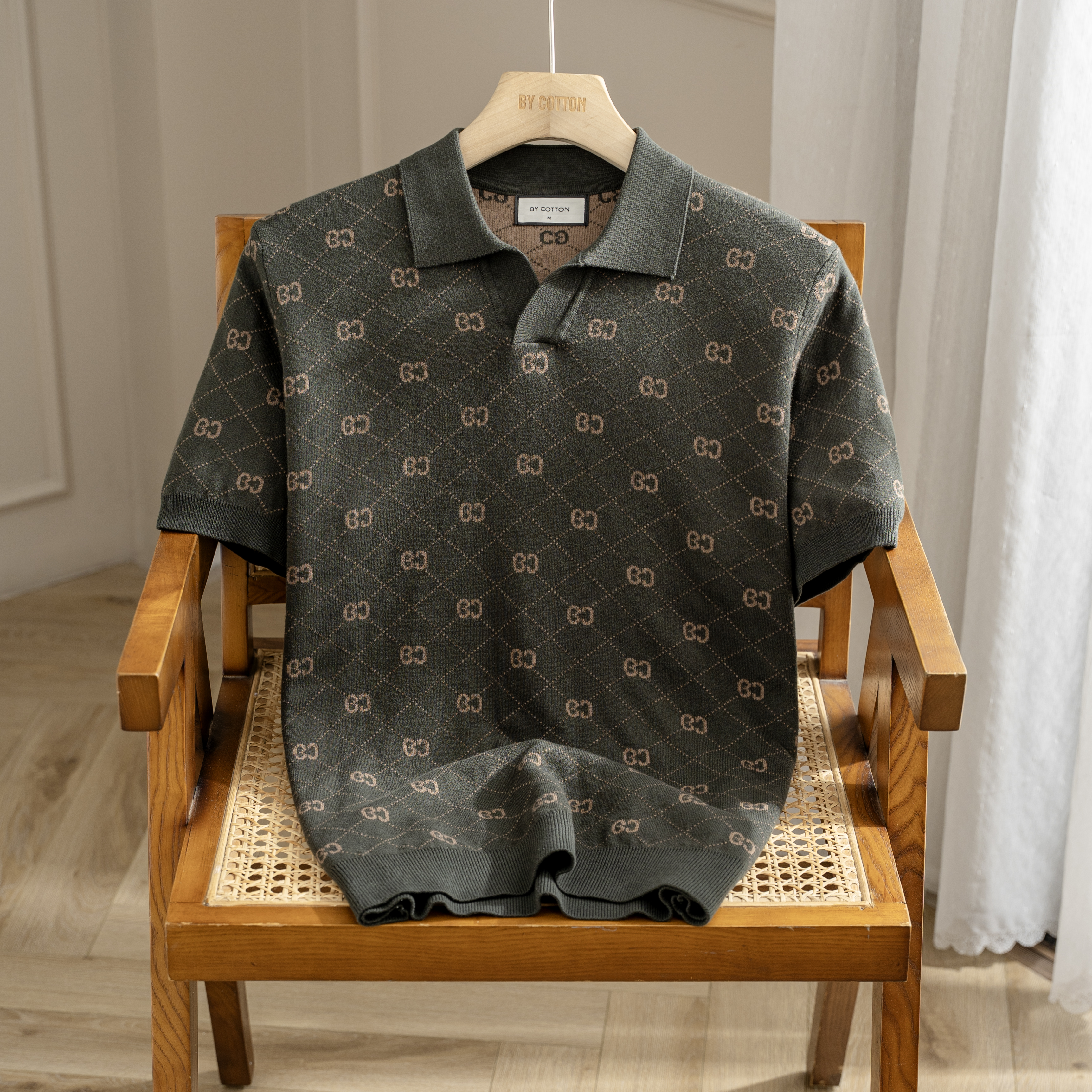Áo Polo Nam Dệt Kim By Cotton Monogram_thumbnail_11
