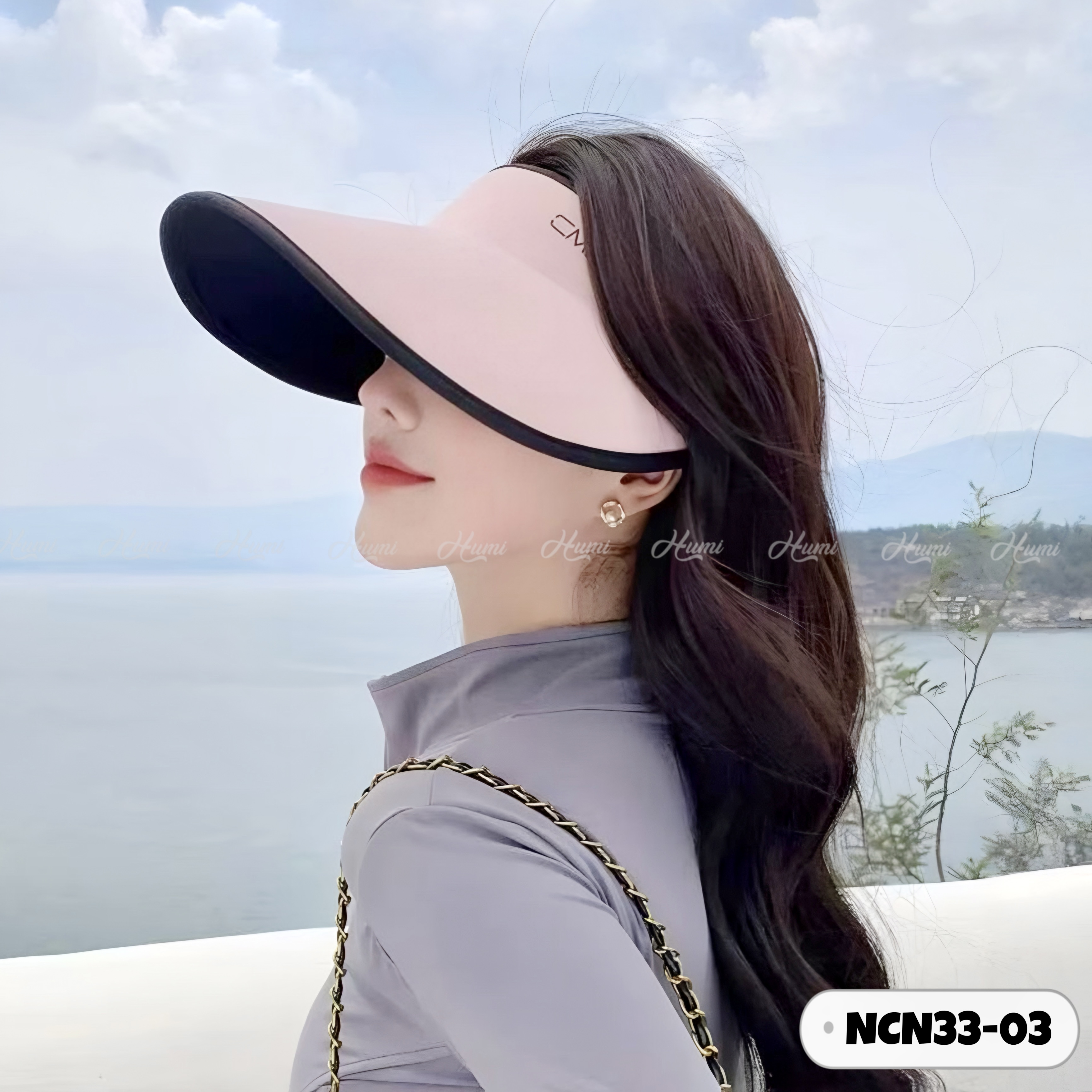 MŨ CHỐNG NẮNG MÙA HÈ HỞ CHÓP (NCN33-03 HỒNG)