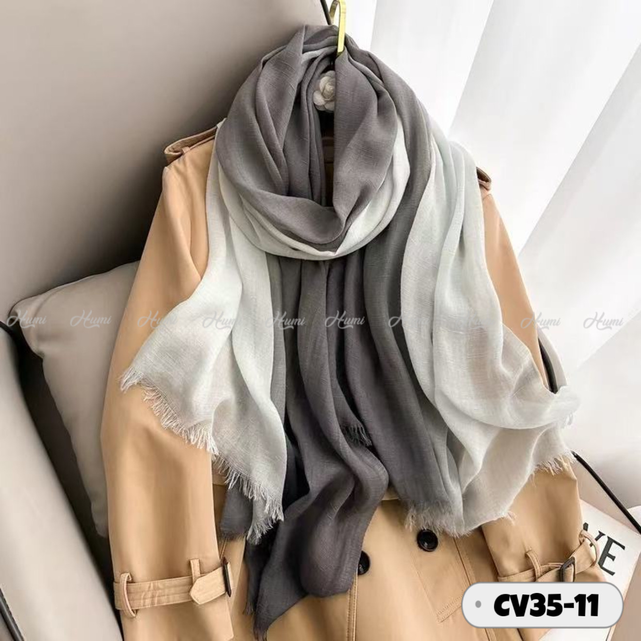 KHĂN COTTON PHA MÀU CHO NỮ (CV35-11)