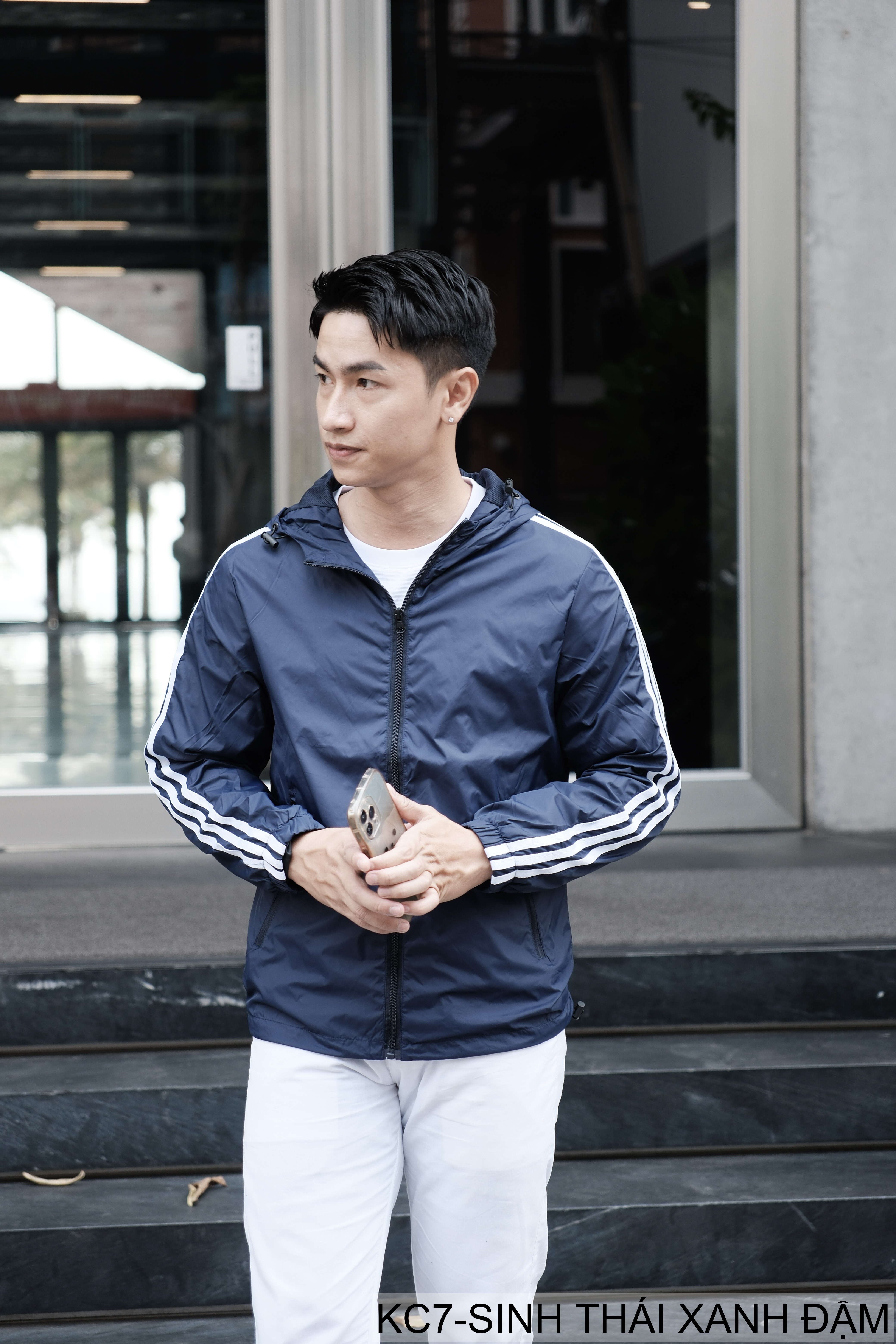 KC7 - Áo khoác nam thể thao oversize tay dài có mũ, chất liệu polyester thoáng mát, 3 màu xanh dương, đen, xanh đậm_thumbnail_33