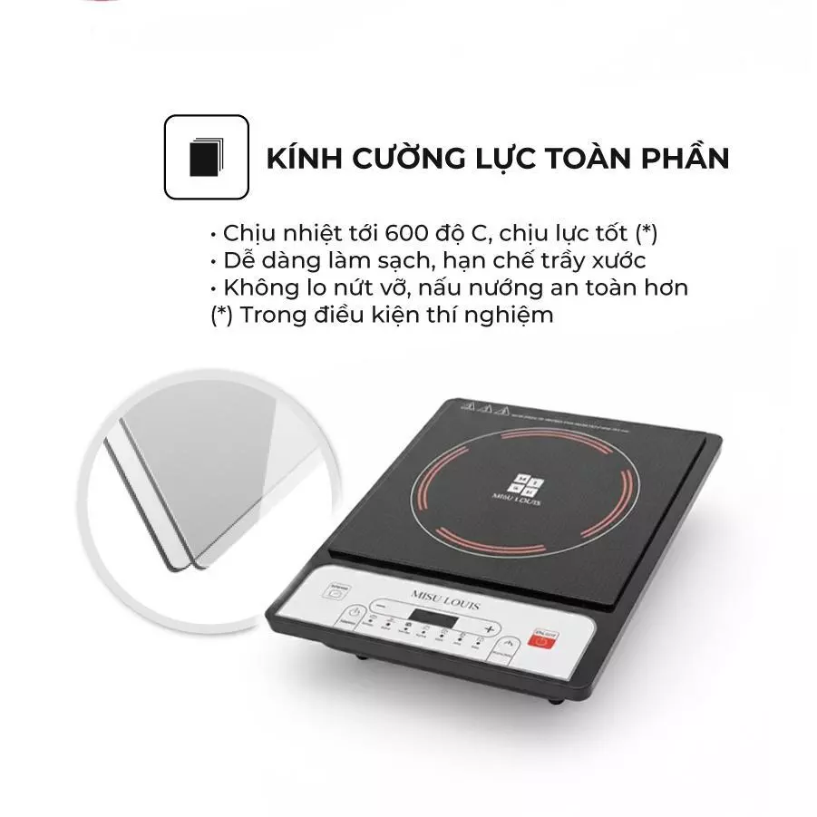 Bếp Điện Từ Cảm Ứng 2000W Tặng Kèm Nồi Kính Cường Lực Toàn Phần Tiết Kiệm Điện An Toàn Dễ Sử Dụng Đa Dạng Chế Độ Nấu Ăn_thumbnail_1