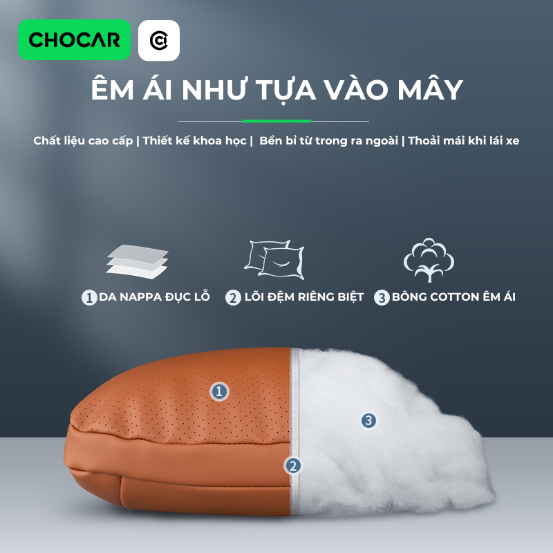 Gối Tựa Ô Tô Da Nappa CHOCAR S-Class_thumbnail_6