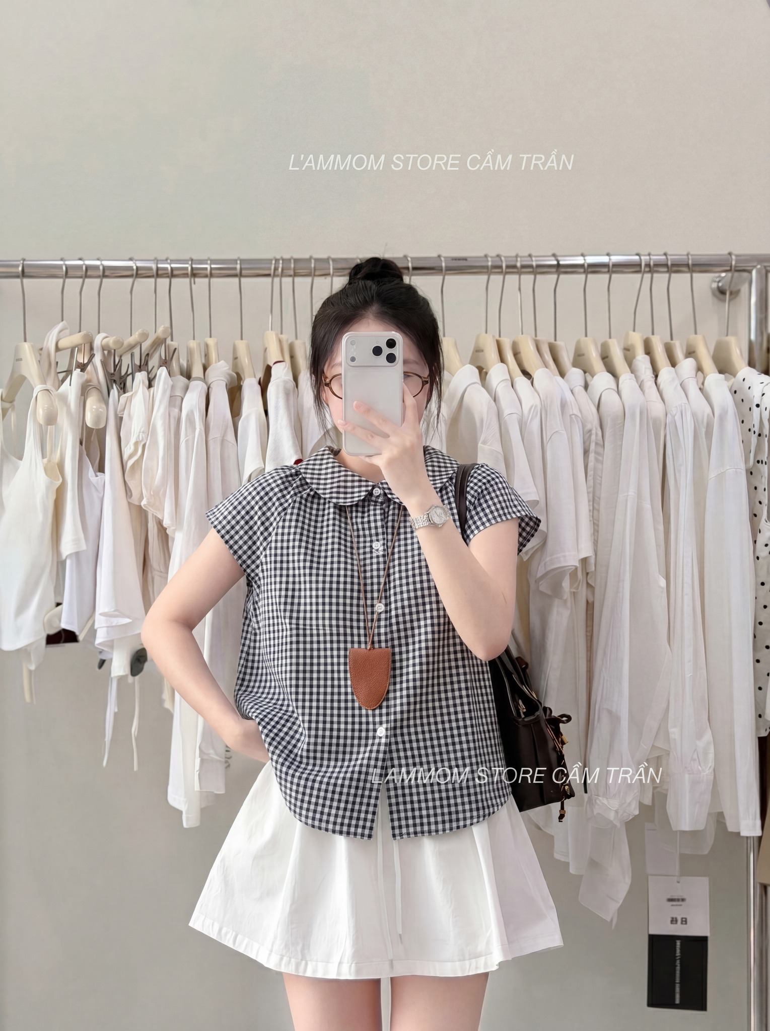 Áo Kiểu Nữ Tay Ngắn cánh tiên cổ sen bi LUH (C) (0687) - Freesize_thumbnail_3