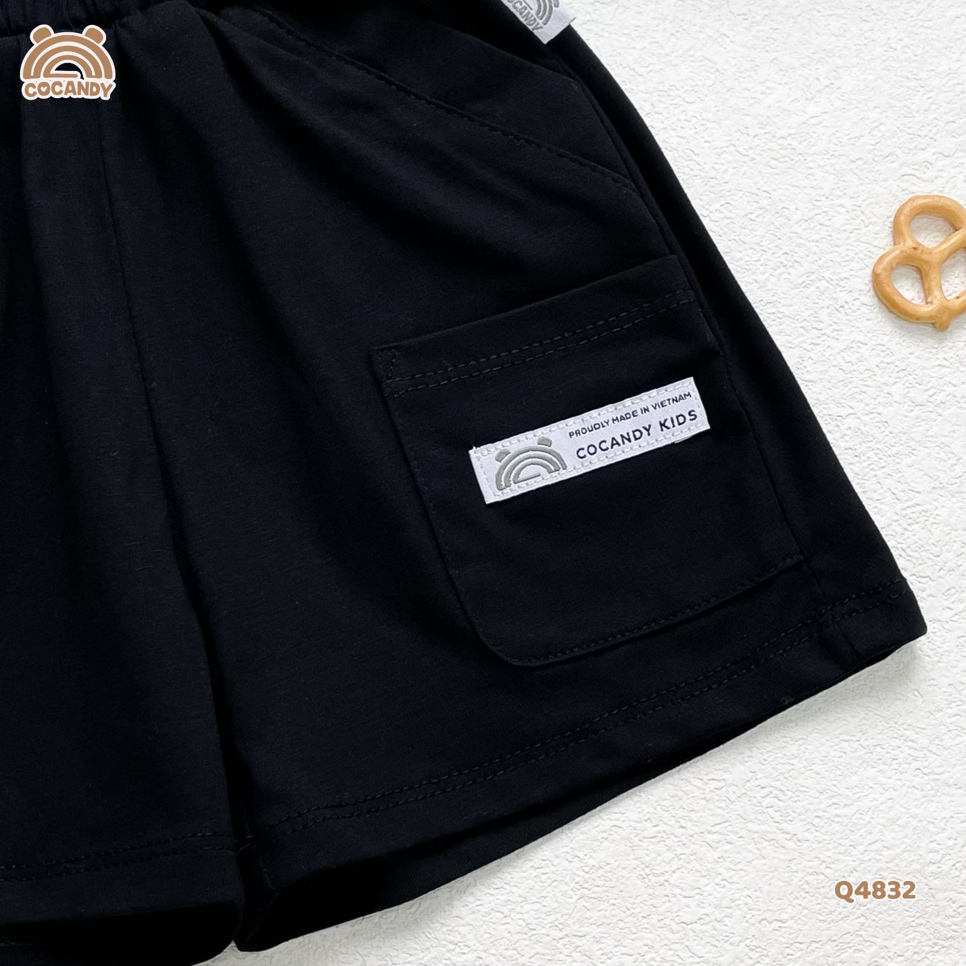 Quần cộc cotton ĐEN túi ốp_thumbnail_2