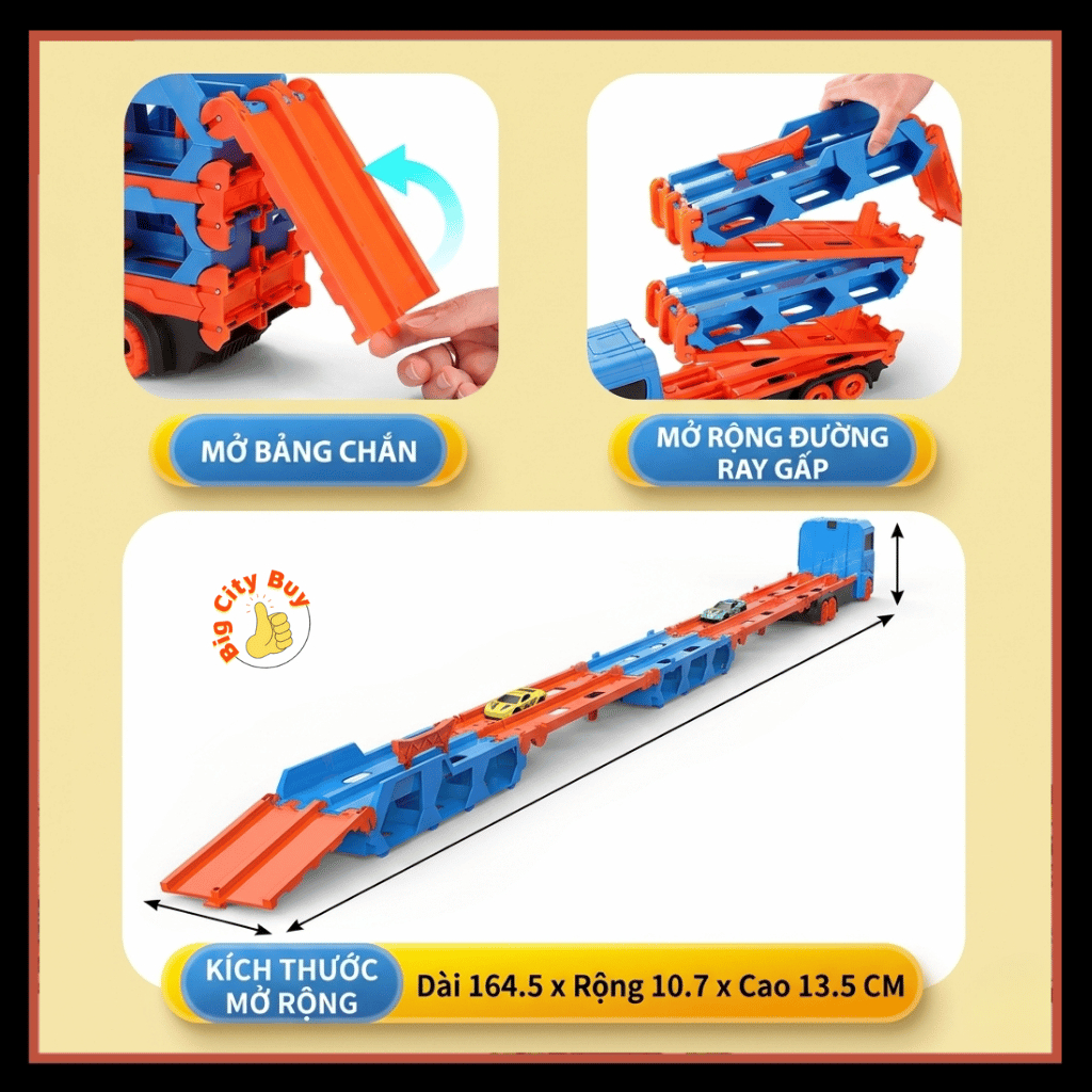 Xe Container Đường Ray Đua Xe Thần Kì 1M65 Cho Bé – Đồ Chơi Giải Trí Tăng Tư Duy Tương Tác Thông Minh BigcityBuy 332XCDR_thumbnail_2