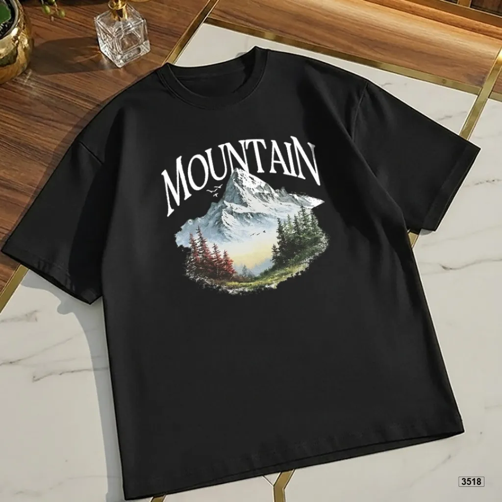 Áo thun nam form rộng Mountain TeePrint 3518_thumbnail_5