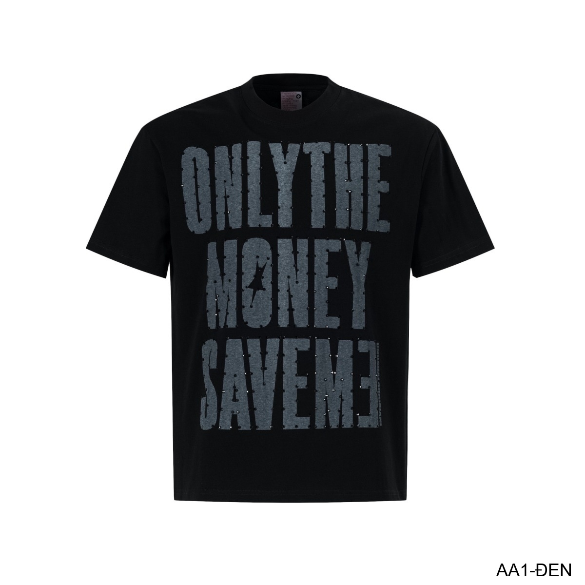AA1 - Áo thun nam cổ tròn in chữ retro phong cách streetwear, cotton , dáng vừa vặn, 4 màu thời thượng