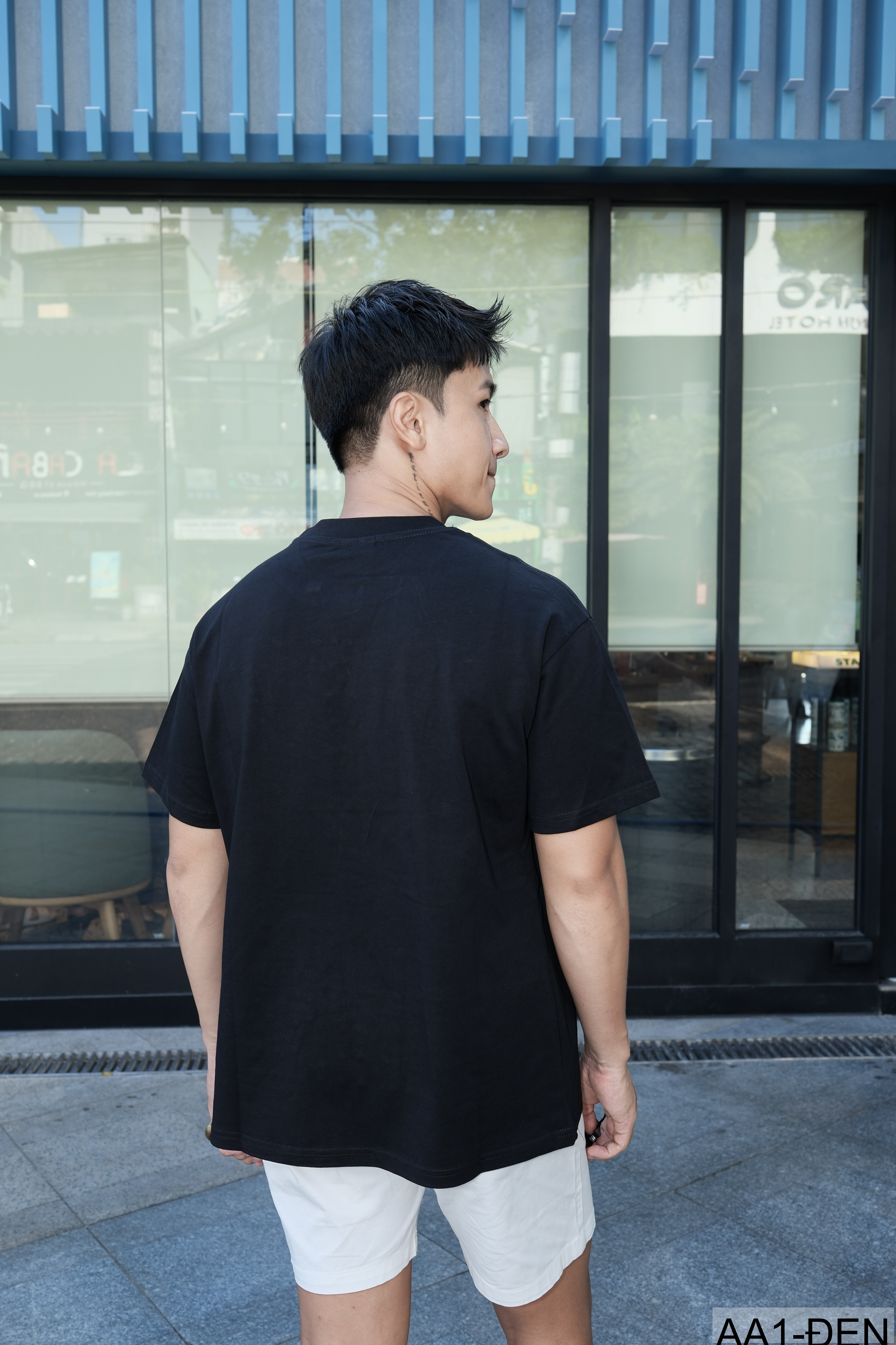 AA1 - Áo thun nam cổ tròn in chữ retro phong cách streetwear, cotton , dáng vừa vặn, 4 màu thời thượng_thumbnail_4