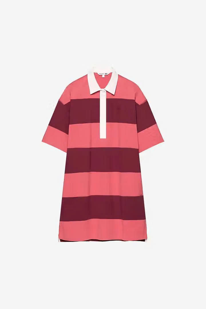 E405 ĐẦM POLO SUÔNG KẺ HỒNG MẬN