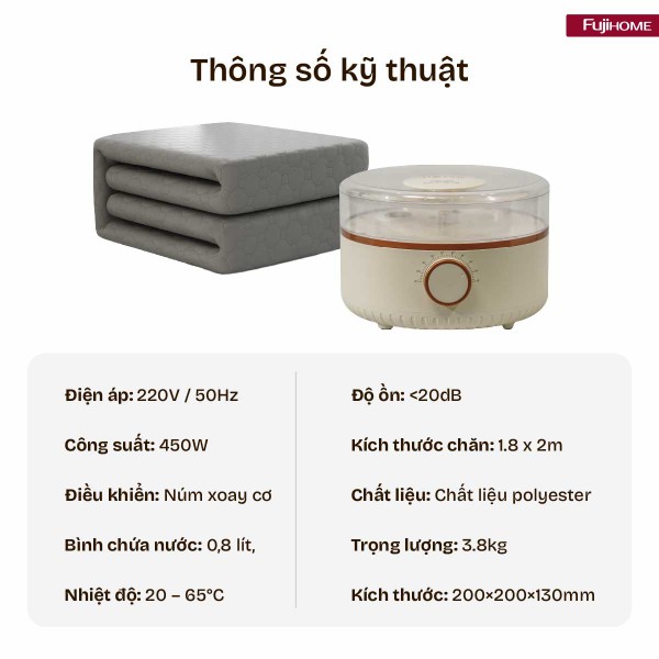 Chăn Điện Sưởi ấm bằng nước nóng HB1820M_thumbnail_5