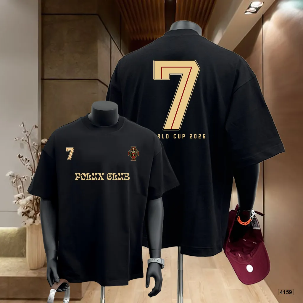 Áo thun nam form rộng No.7 phong cách thể thao đường phố Polux 4159_thumbnail_5