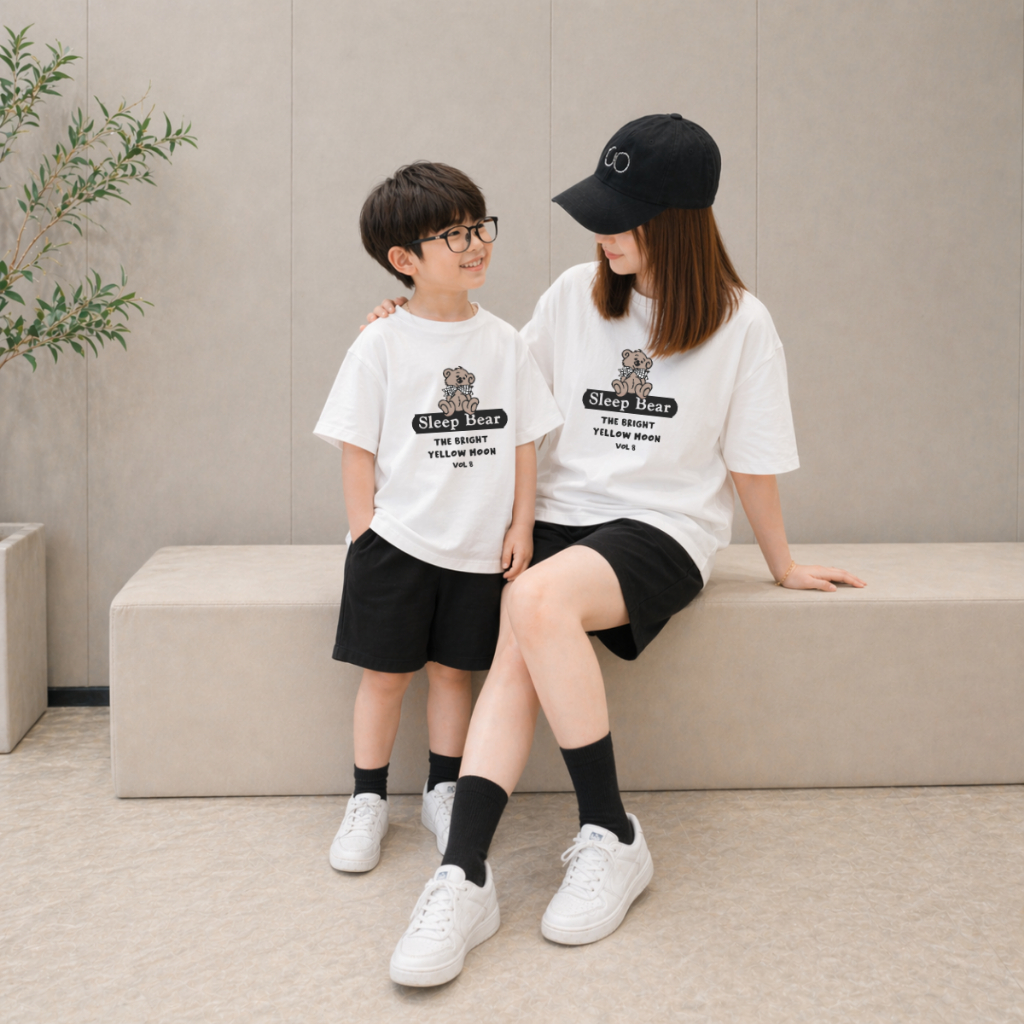 Bộ đồ cho mẹ và bé in nhiều hình đáng yêu -  Loza Kids B001_thumbnail_3