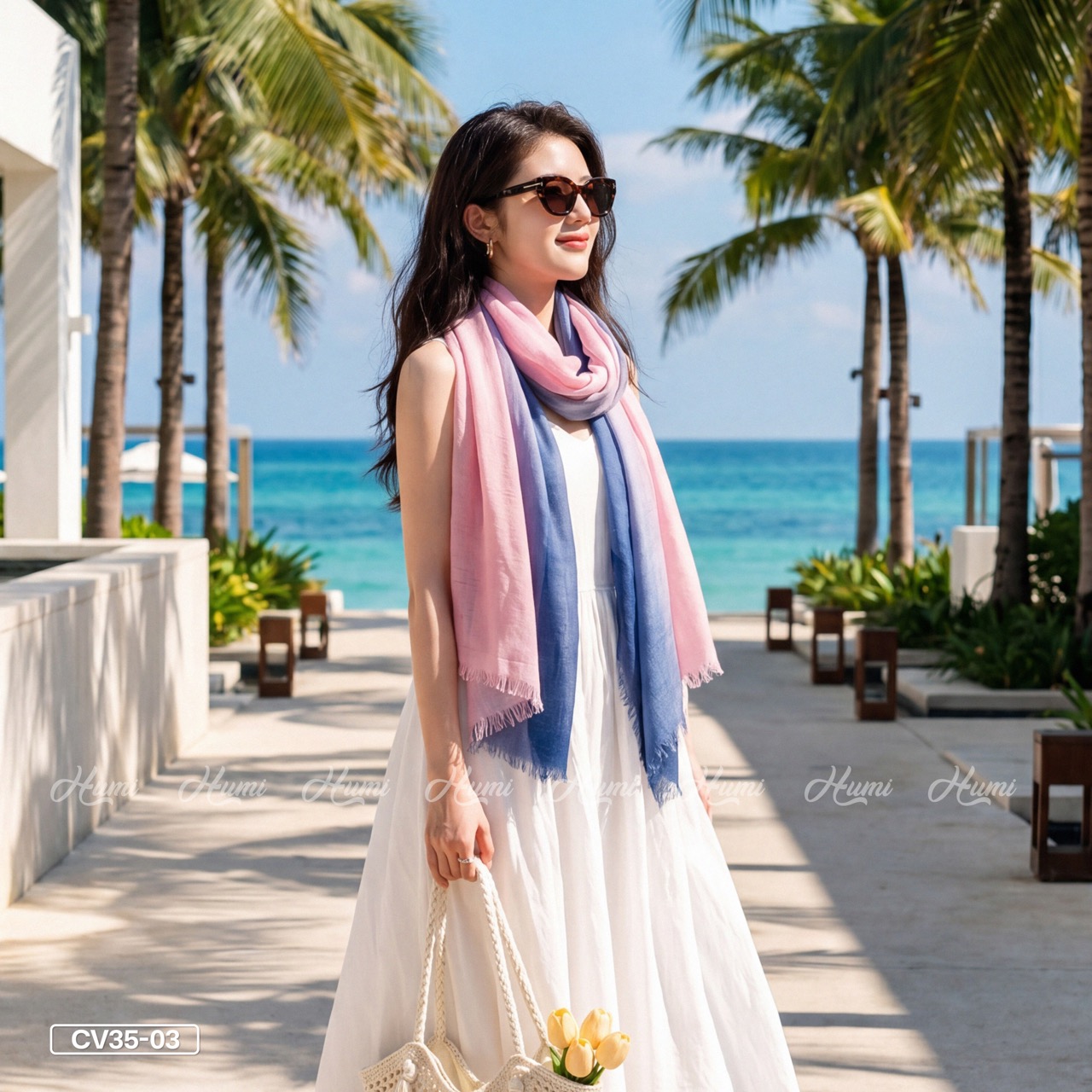 KHĂN COTTON PHA MÀU CHO NỮ (CV35-03)_thumbnail_7