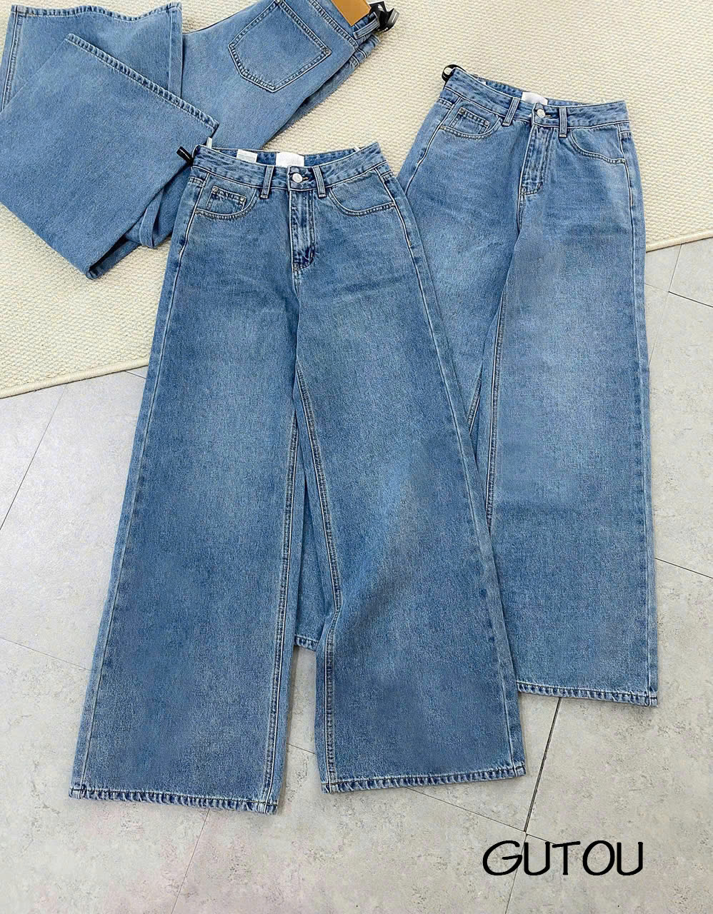 [ GUTOU ] Quần Jean Suông Flaree Trendy_thumbnail_10