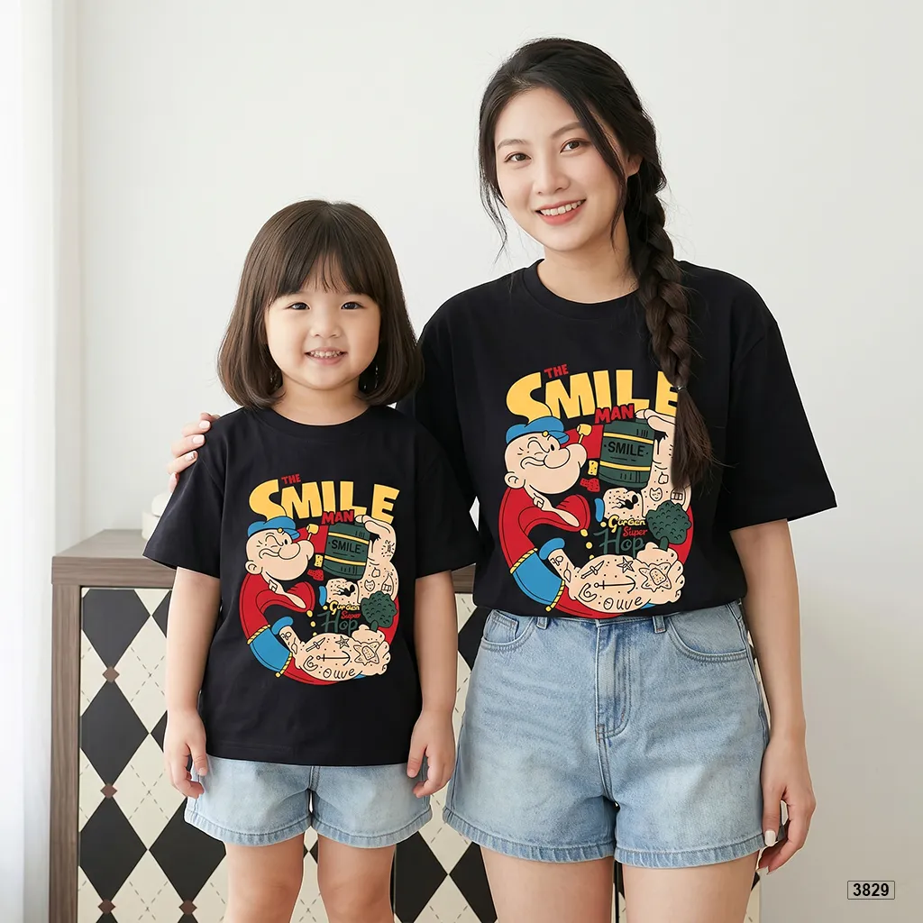 Áo thun gia đình mẹ và bé hoạt hình năng động dễ thương Kado 3829_thumbnail_2