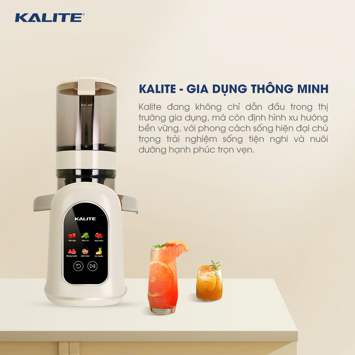 Máy ép chậm Kalite KSJ569 ép kiệt bã 99% không sinh nhiệt tích hợp làm kem_thumbnail_1