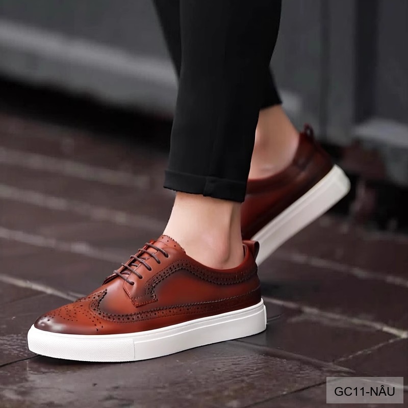 GC11 - Giày Nam Brogue Da Thật Phong Cách Anh Quốc Thiết Kế Sneaker Thời Trang_thumbnail_25