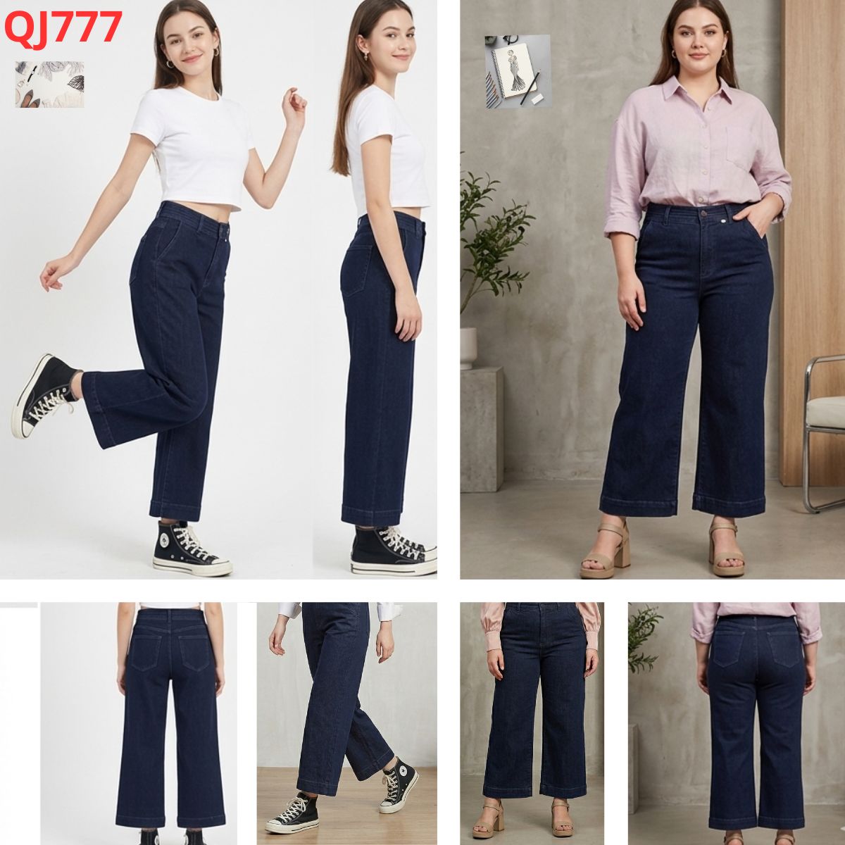 QJ777- QUần jeans đậm