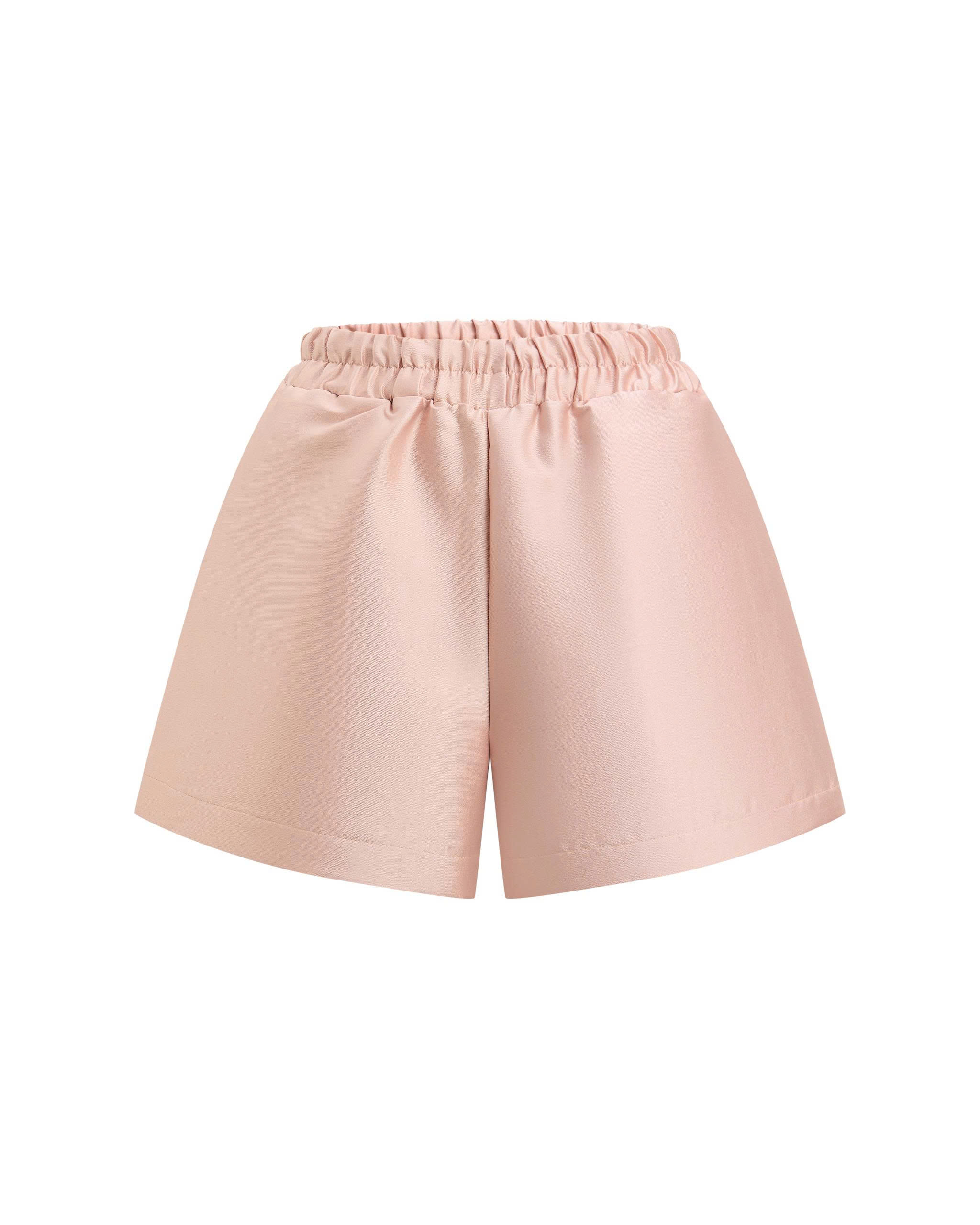 Quần Short Ống Rộng Lưng Thun Bigsize Gọn Đùi - Đen/Hồng Pastel - Vừa 55kg Trở Lên - QS011_thumbnail_3