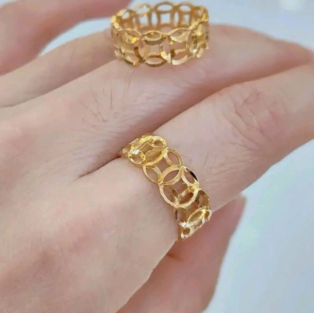 Nhẫn Kim Tiền Bản Lớn
