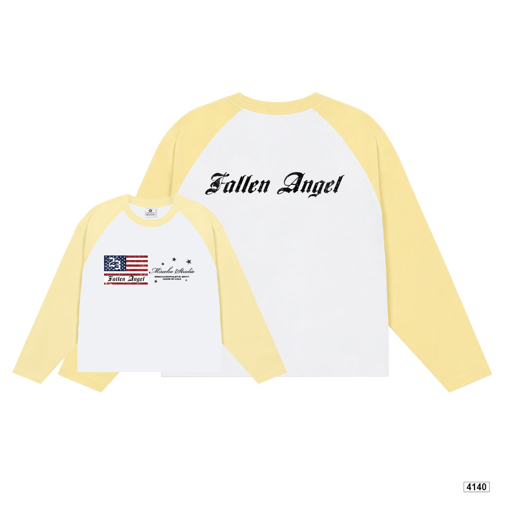 Áo thun tay dài raglan form boxy phong cách đường phố cá tính Miucho 4140_thumbnail_9