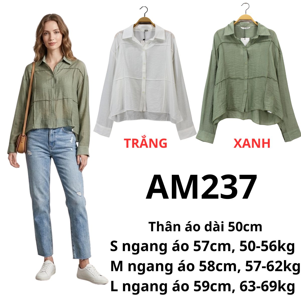 AM237 - Áo sơ mi voan tơ