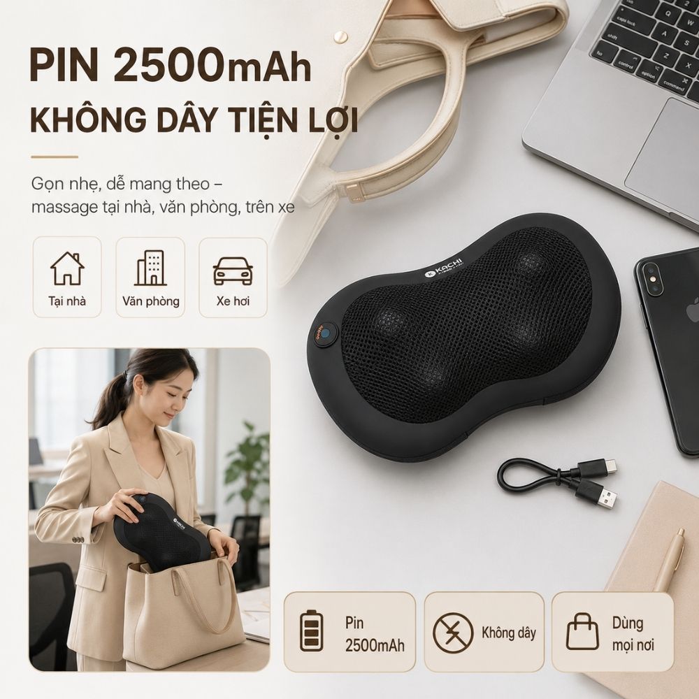 Gối massage không dây Kachi dòng cao cấp MK343_thumbnail_9