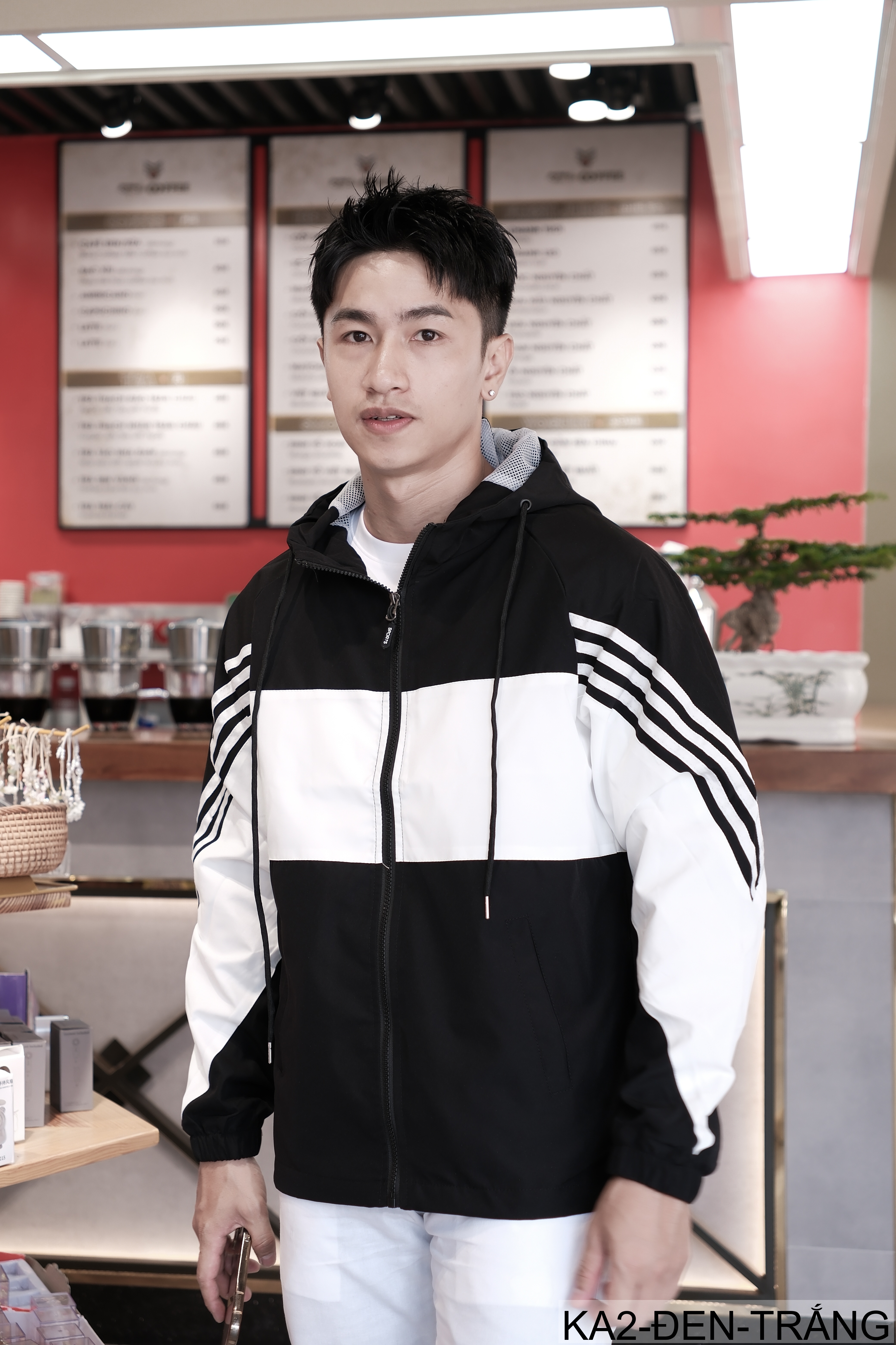 KA2 - Áo khoác nam phối màu thời trang, liền mũ, chống gió, phù hợp xuân thu_thumbnail_16