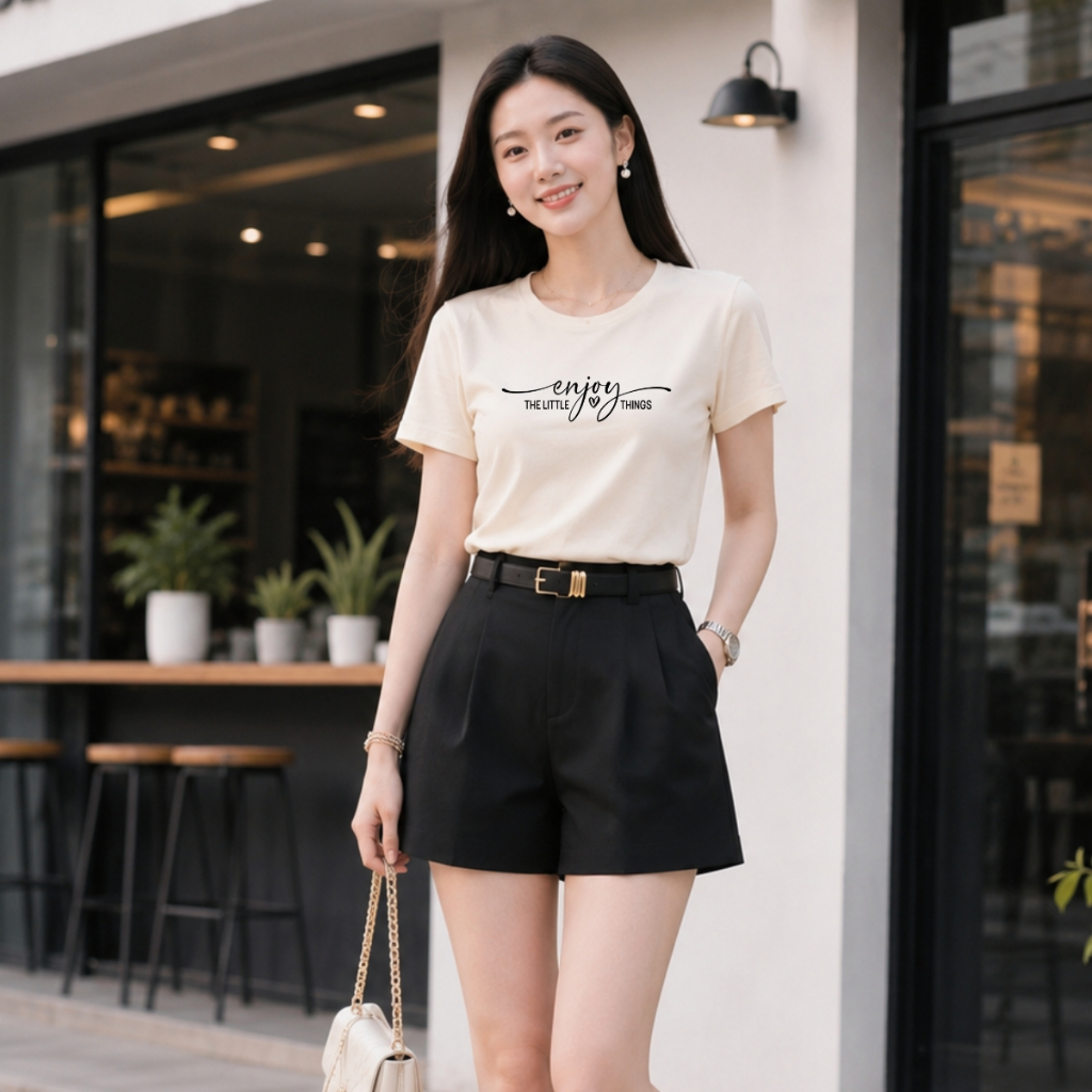 [Form vừa]Áo phông nữ chữ 
