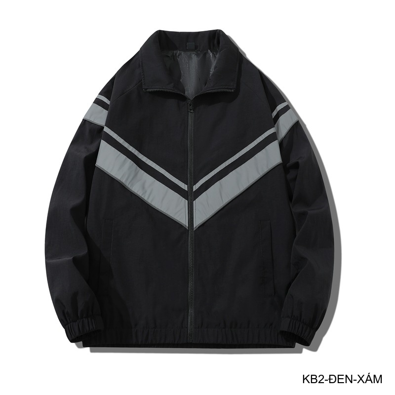 KB2 - Áo khoác nam cổ bẻ phong cách Hong Kong, form rộng, in họa tiết sọc V thời trang_thumbnail_11