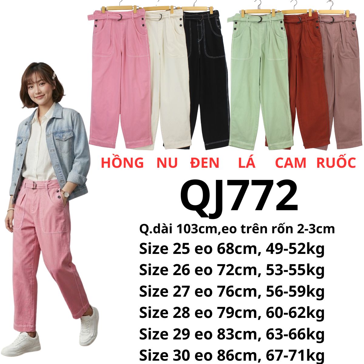 QJ772- Quần Kaki Jeans WF