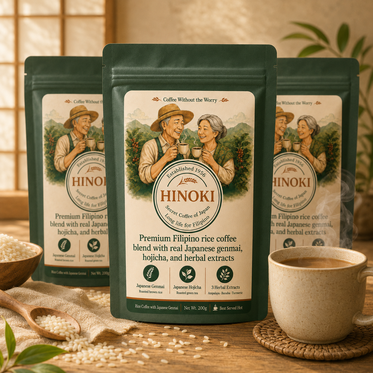 HINOKI Japanese Rice Coffee