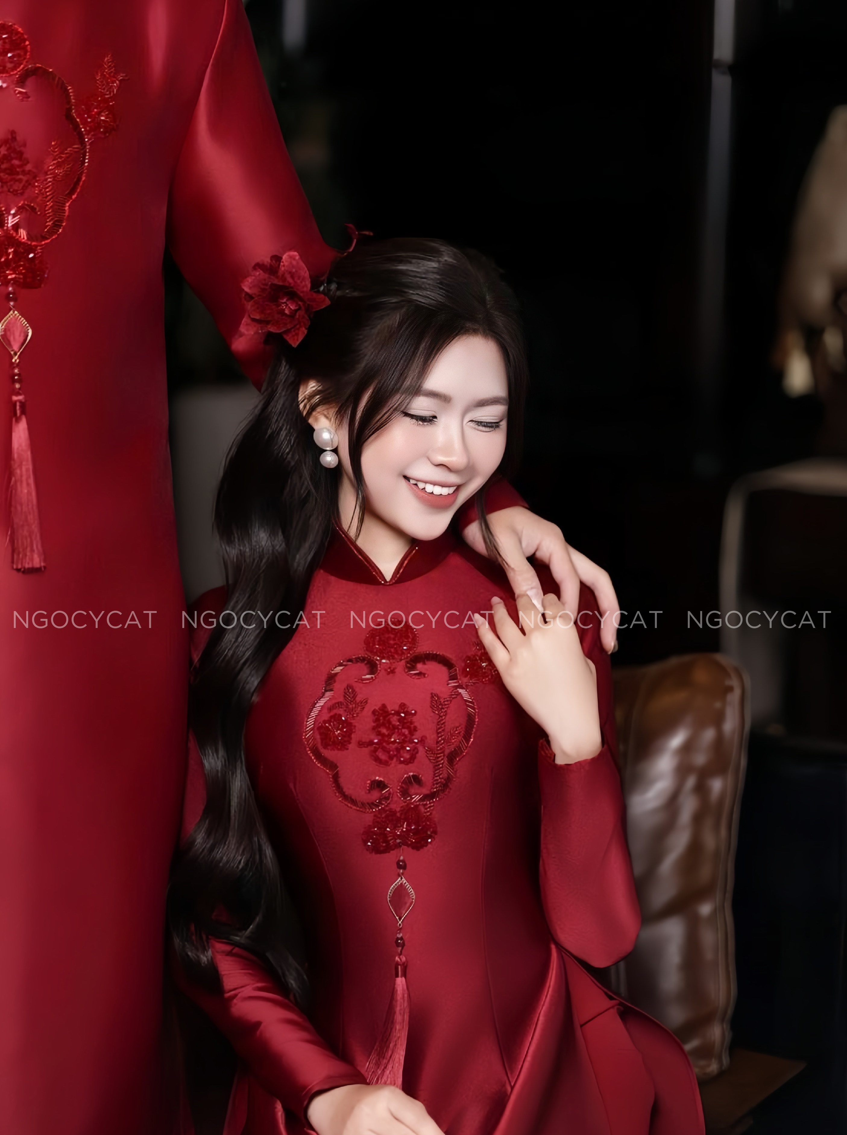 Áo Dài Dâu Rể Đỏ Hỷ Viên Mãn _thumbnail_2