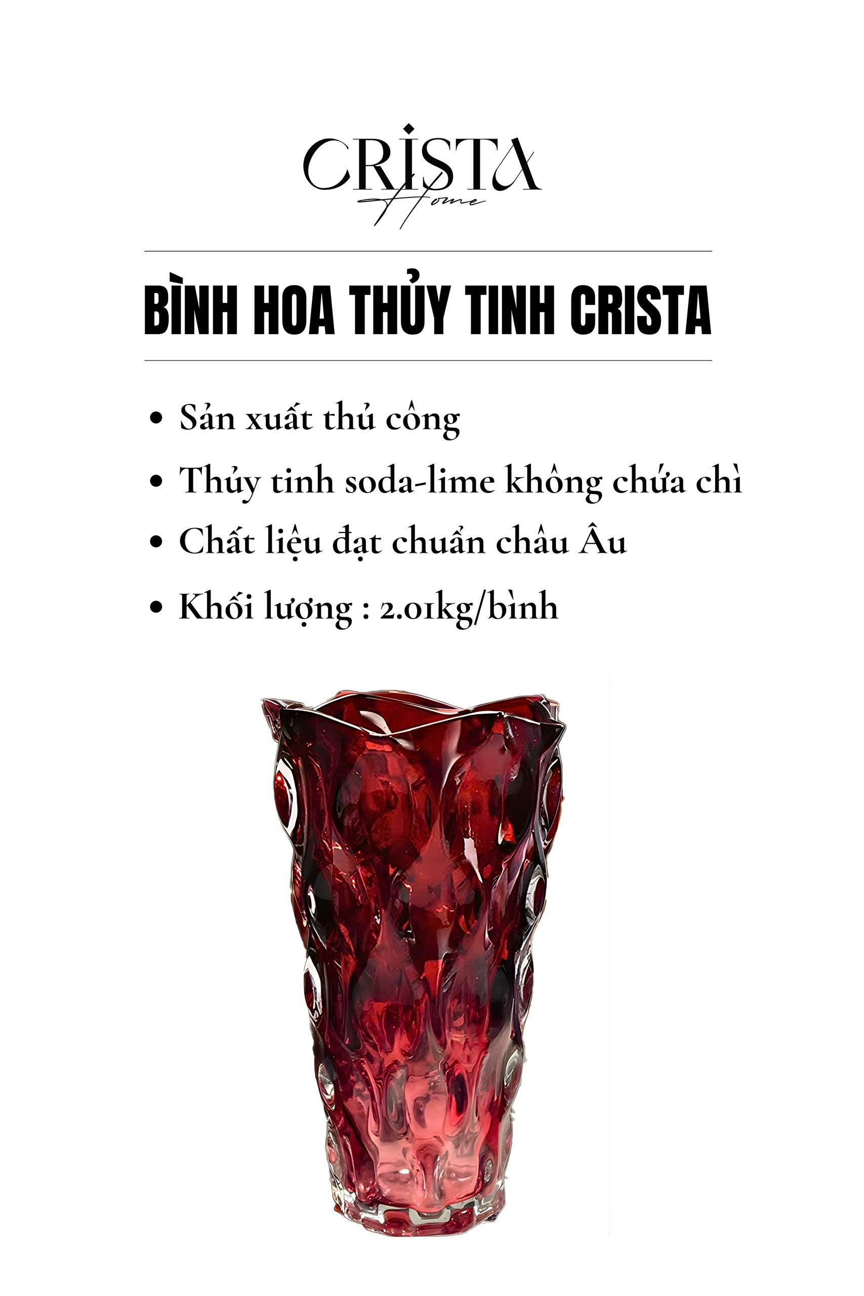 Bình hoa cánh sóng màu OMBRE 28 x 16 cm CRISTA HOME, 60230_thumbnail_4