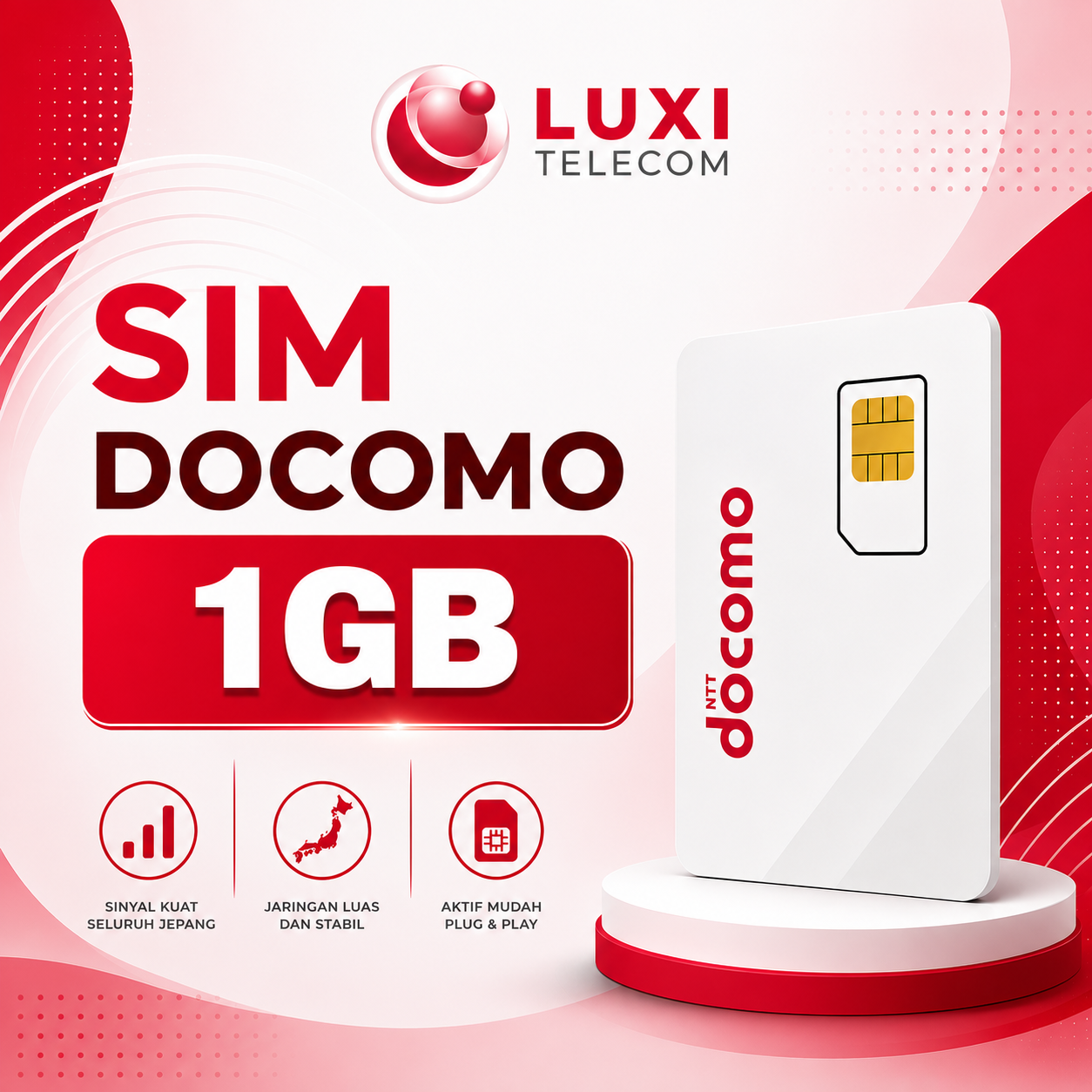 SIM Nghe Gọi Docomo 1GB