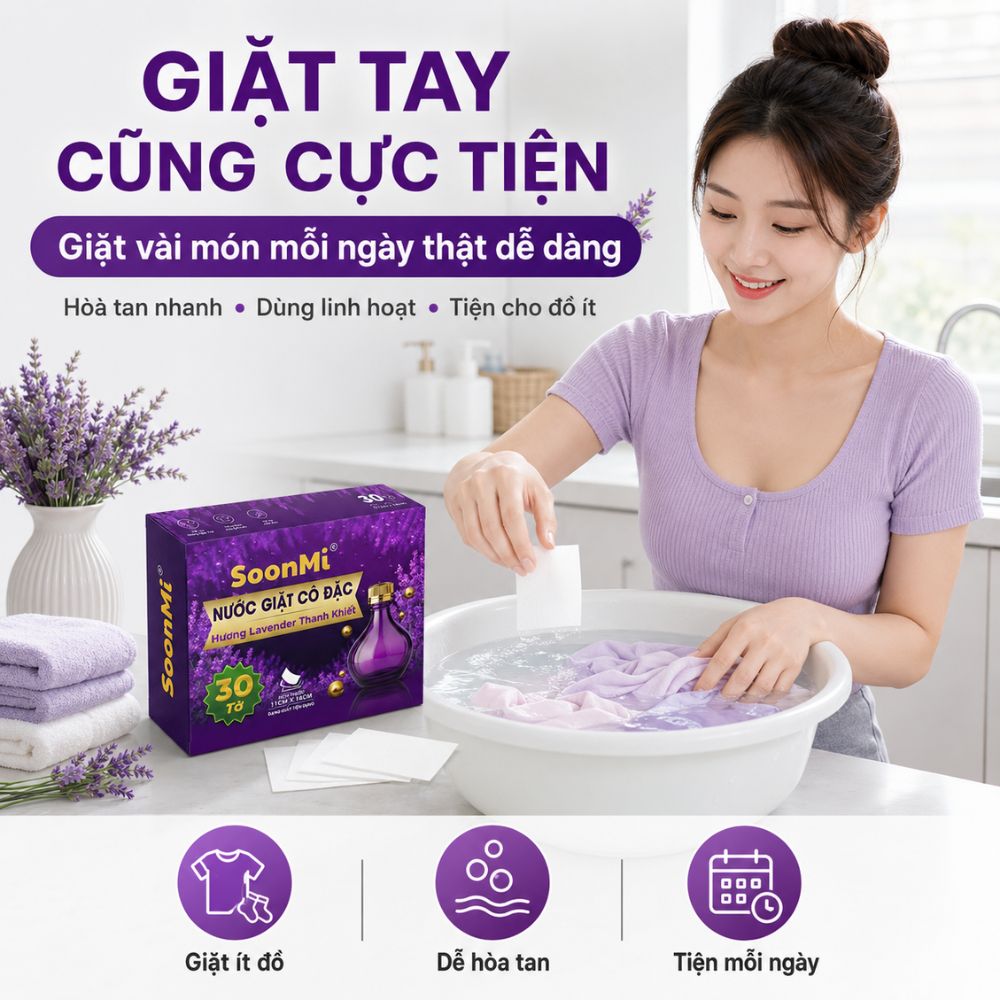 Nước Giặt Cô Đặc SoonMi Hương Lavender lưu hương lâu nhỏ gọn bỏ vali du lịch, khử mùi xe hơi, thơm tủ áo_thumbnail_7