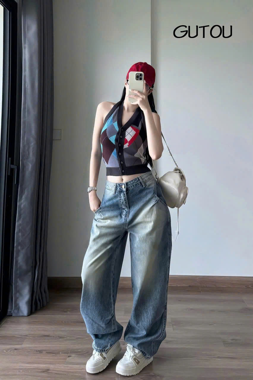 [ GUTOU ] Quần Jean Baggy Zizac