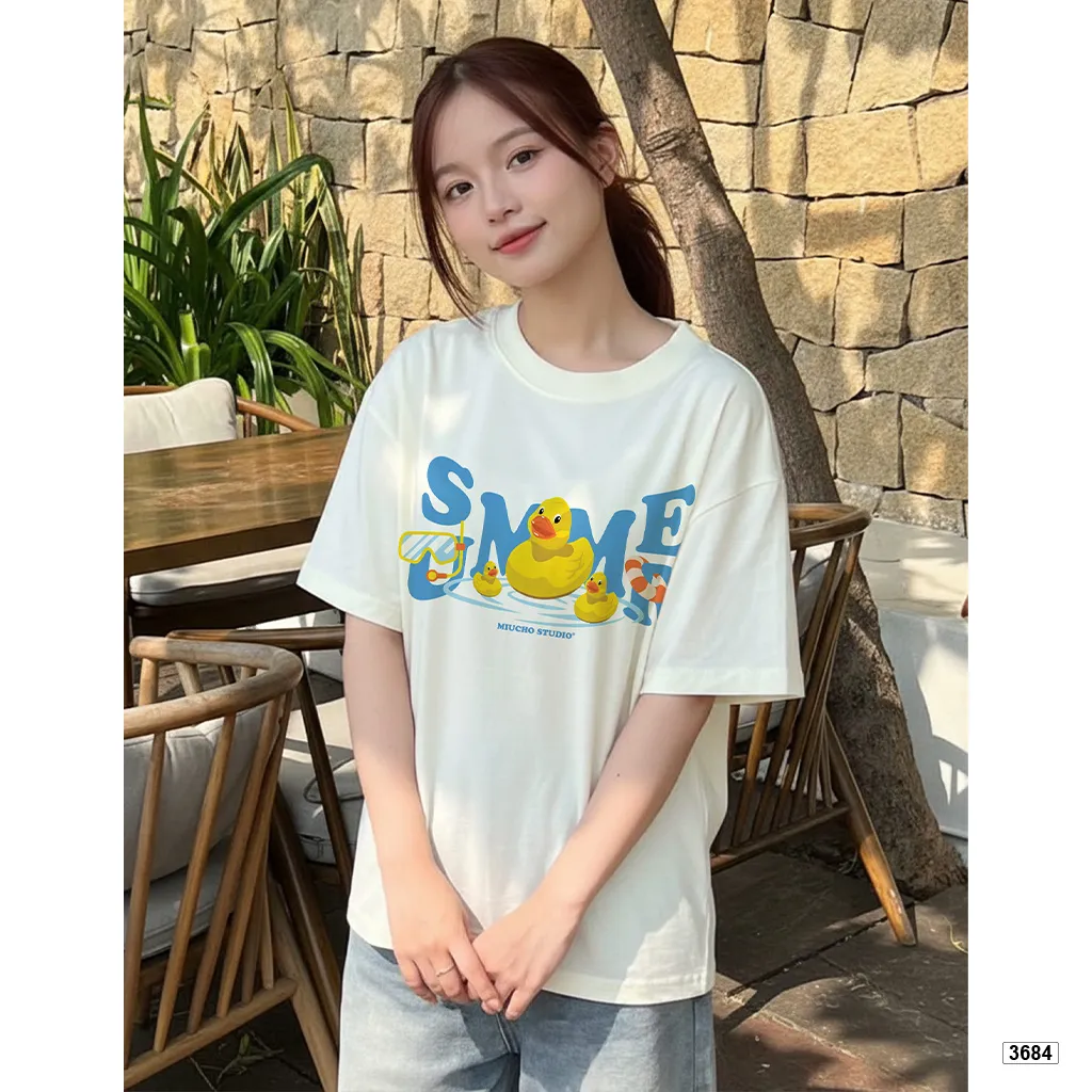 Áo thun boxy nam nữ phong cách mùa hè Miucho 3684_thumbnail_4